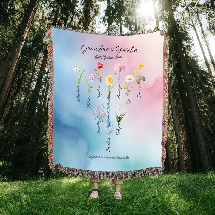 Heirloom Woven Blanket In Nature-ARTFULANE