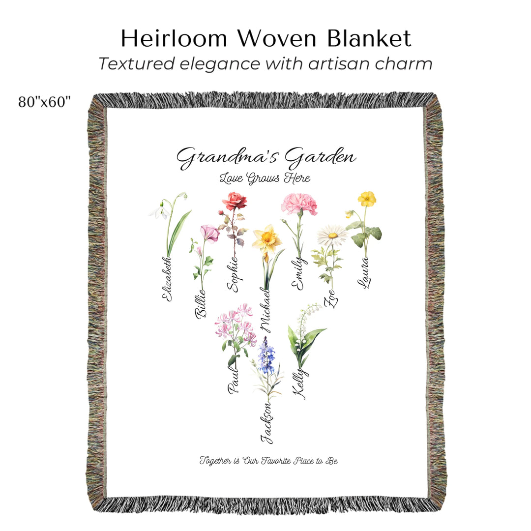 Heirloom Woven Blanket 80"x60"-ARTFULANE