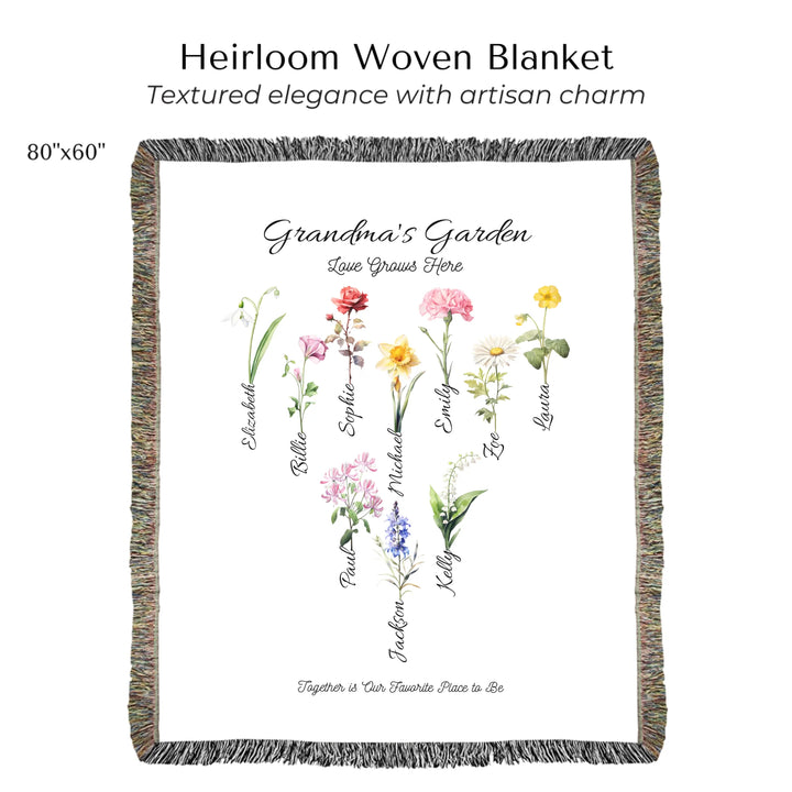 Heirloom Woven Blanket 80"x60"-ARTFULANE