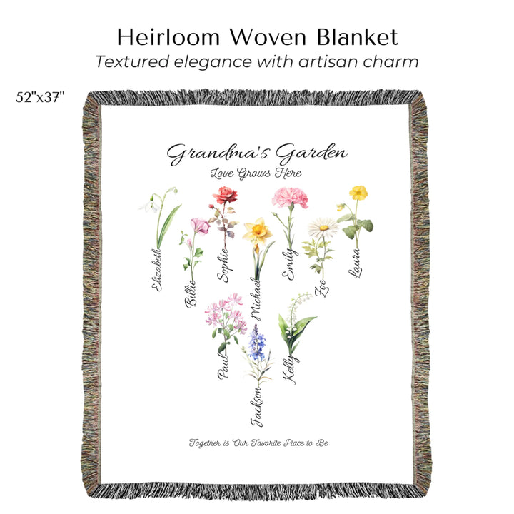 Heirloom Woven Blanket 52"x37"-ARTFULANE