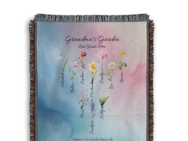 Heirloom Woven Blanket Closeup Texture-ARTFULANE