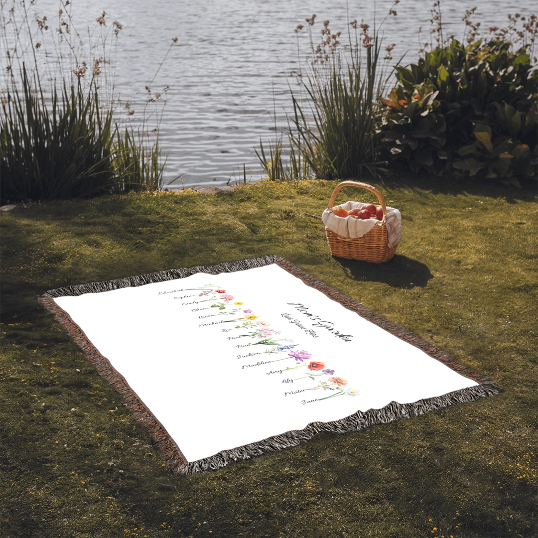 Heirloom Woven Blanket On Grass-ARTFULANE