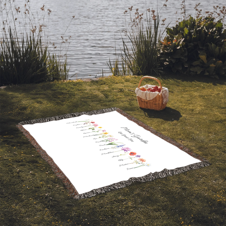 Heirloom Woven Blanket On Grass-ARTFULANE