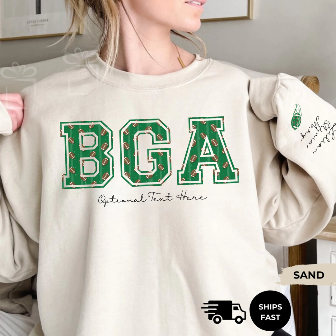 Personalized ‘This Mama Loves Her Blessings’ Gildan sweatshirt or hoodie, featuring custom kids names printed below gift box icons on the sleeve — cozy unisex holiday apparel for moms or grandmas-ARTFULANE