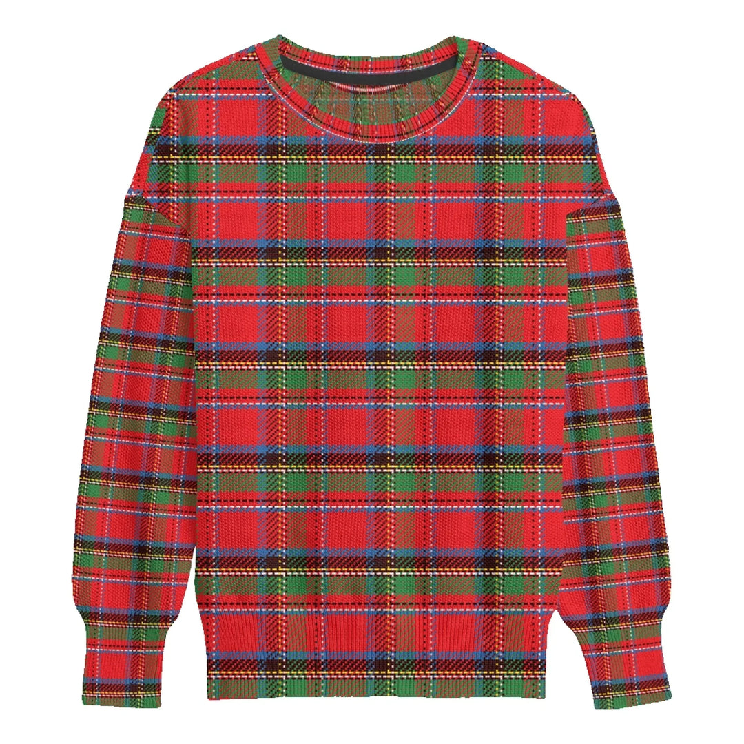 Custom Tartan Plaid Wool Sweater - ARTFULANE