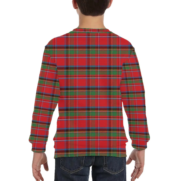 Custom Tartan Plaid Kids Wool Sweater Back- ARTFULANE