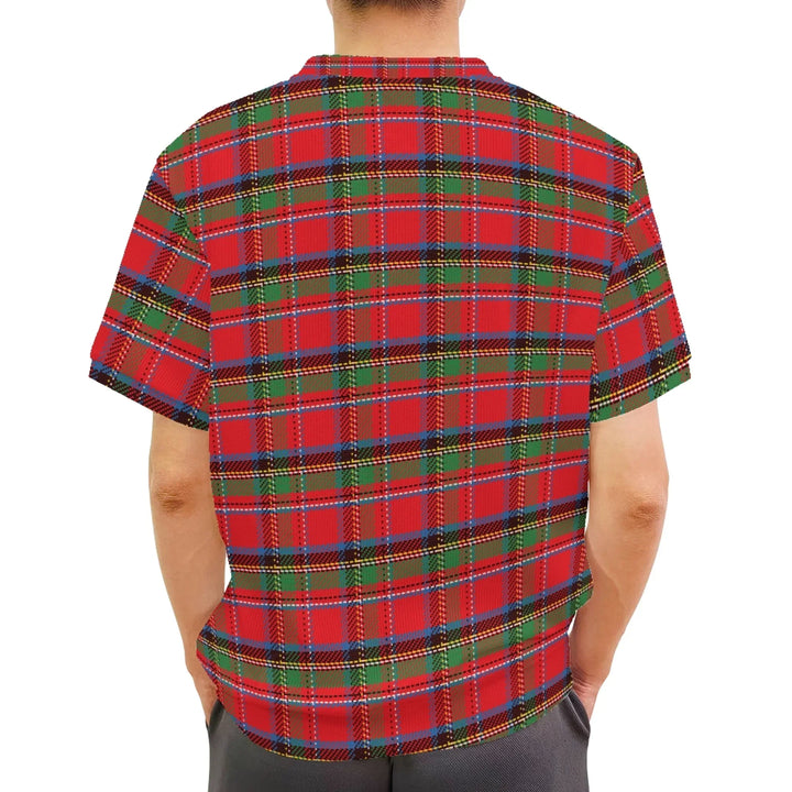 Custom Tartan Plaid Short Sleeve Wool Sweater - ARTFULANE