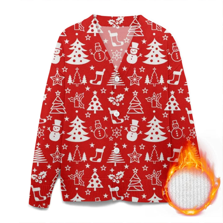 Custom Christmas Knit Sweater and Cardigan in multiple sizes for adults, kids, and babies – personalized knitwear design-ARTFULANE
