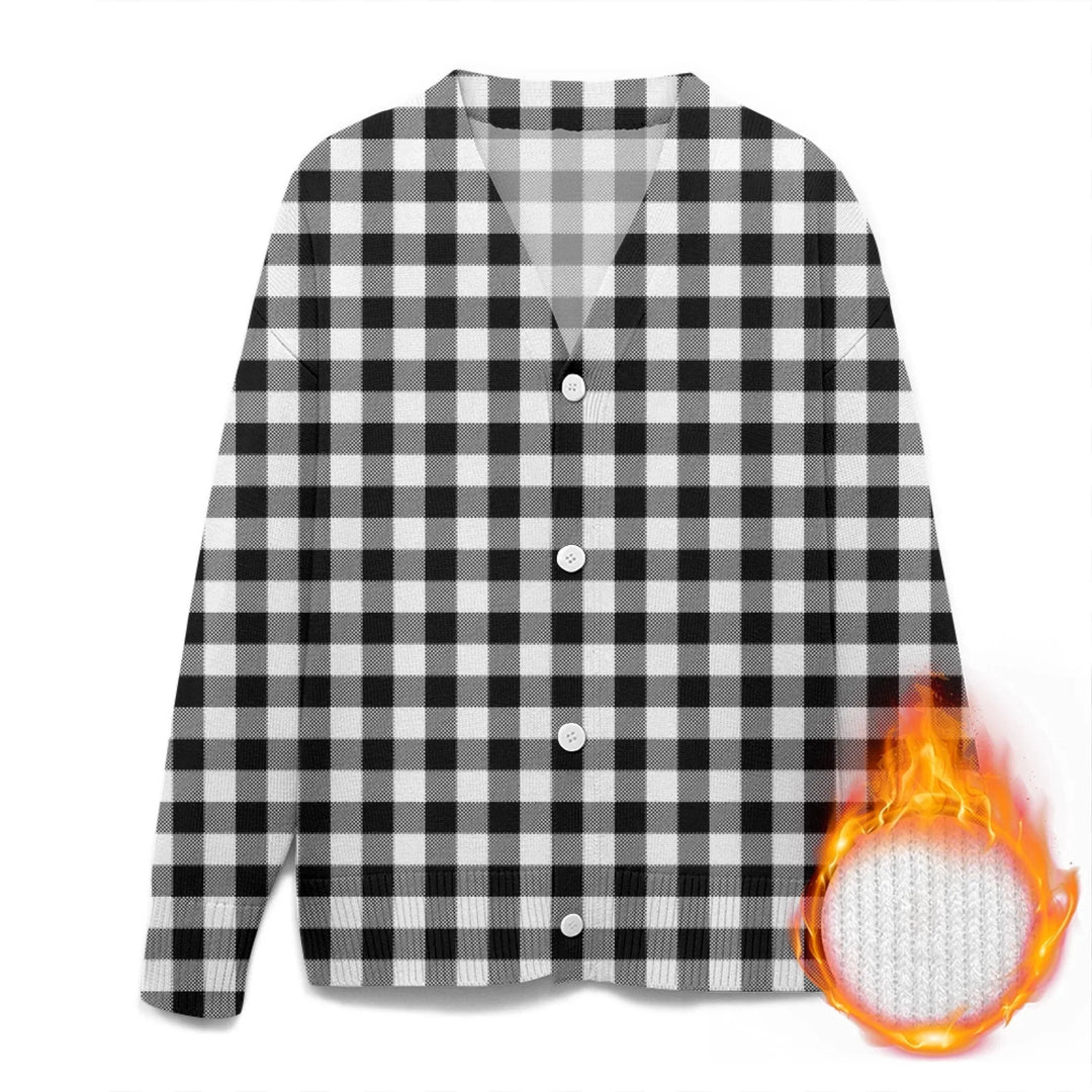 Custom Gingham cardigan Knit Sweater - ARTFULANE