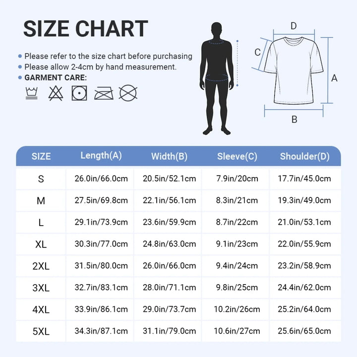 Size chart of custom short sleeve knit sweaters-ARTFULANE