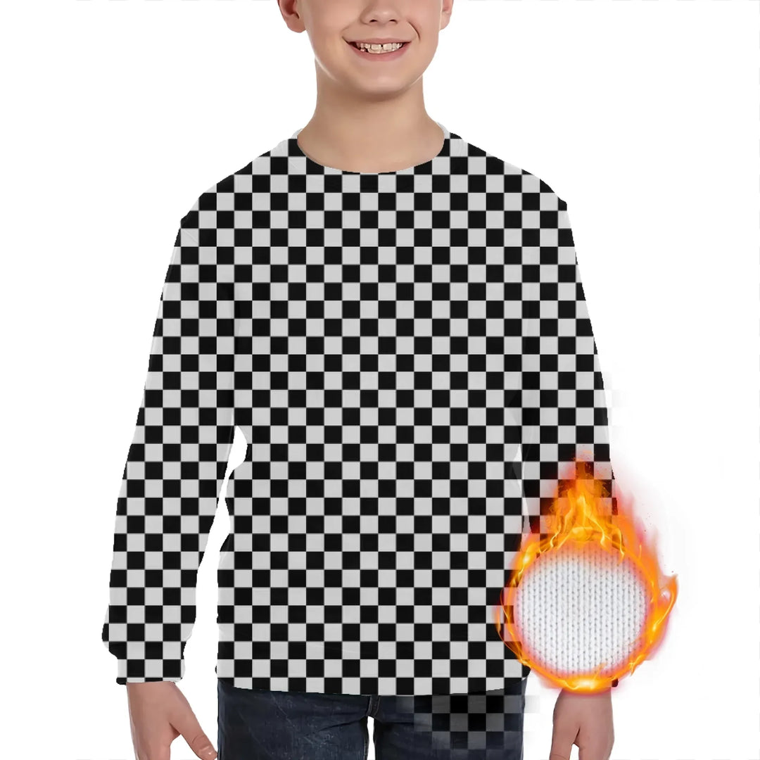 Custom Checkered Knit Sweater and Cardigan in multiple sizes for adults, kids, and babies – personalized knitwear design-ARTFULANE