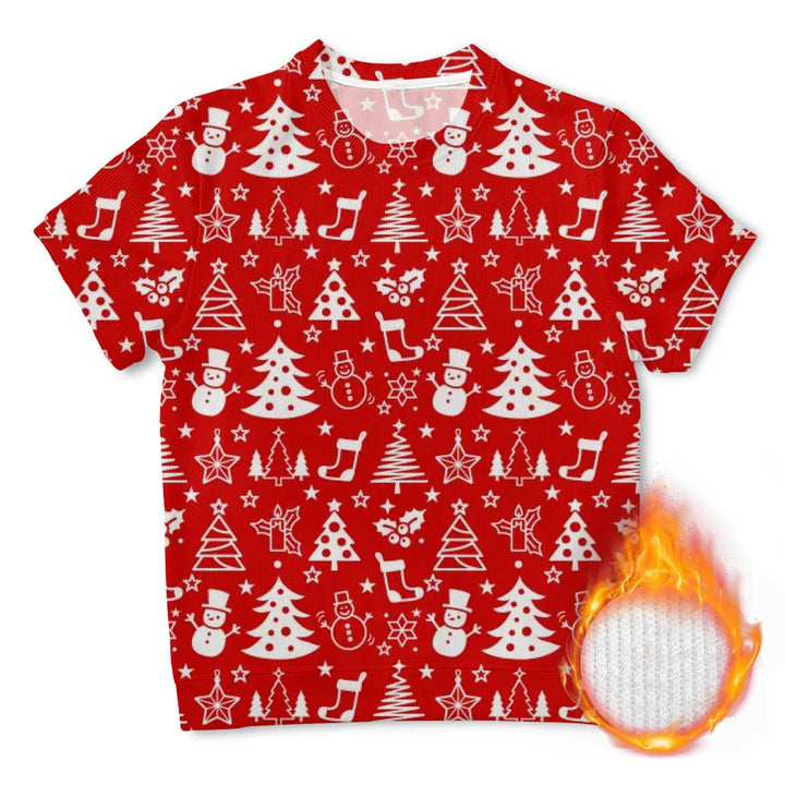 Custom Christmas short sleeve Knit Sweater - ARTFULANE