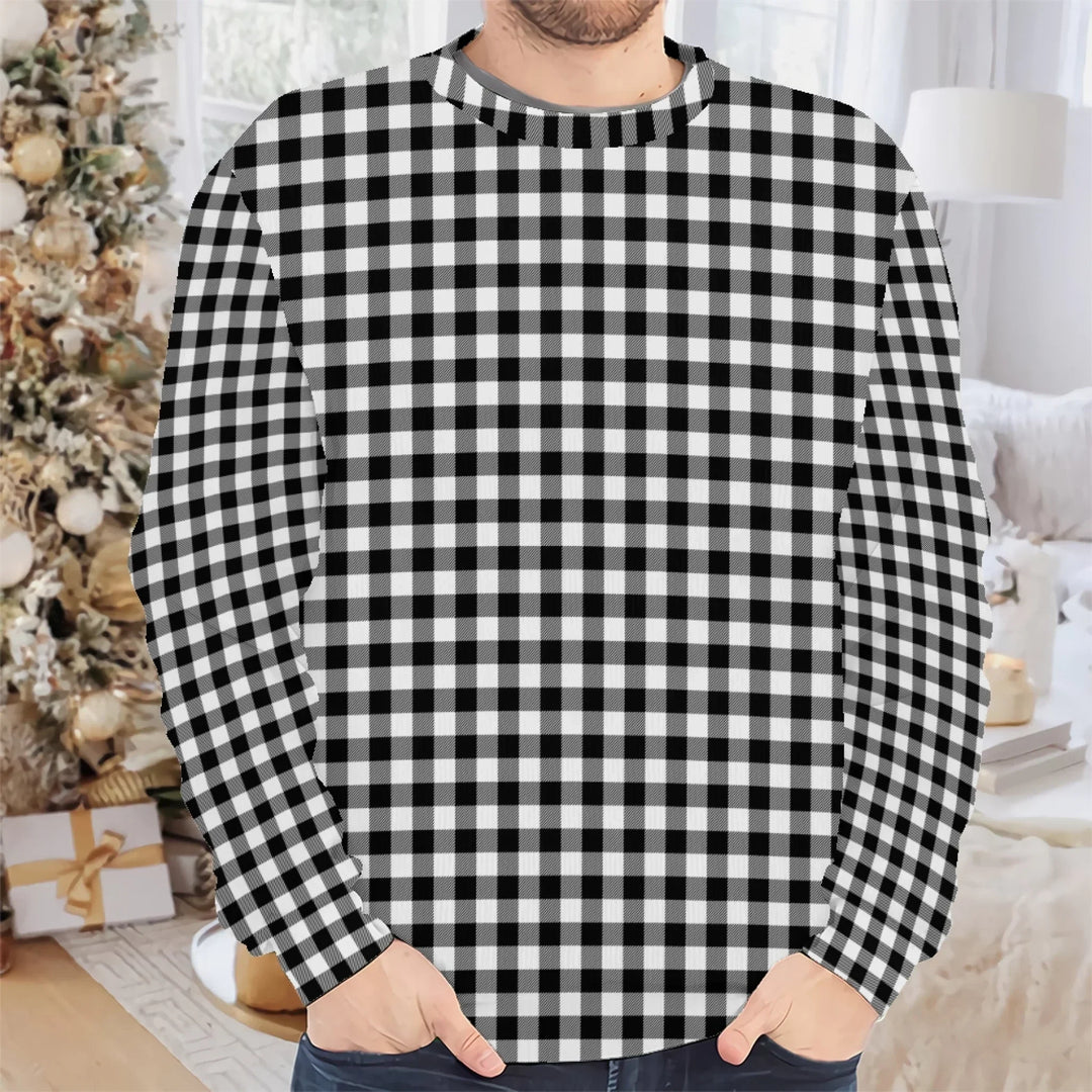 Custom Gingham Knit Sweater and Cardigan in multiple sizes for adults, kids, and babies – personalized knitwear design-ARTFULANE