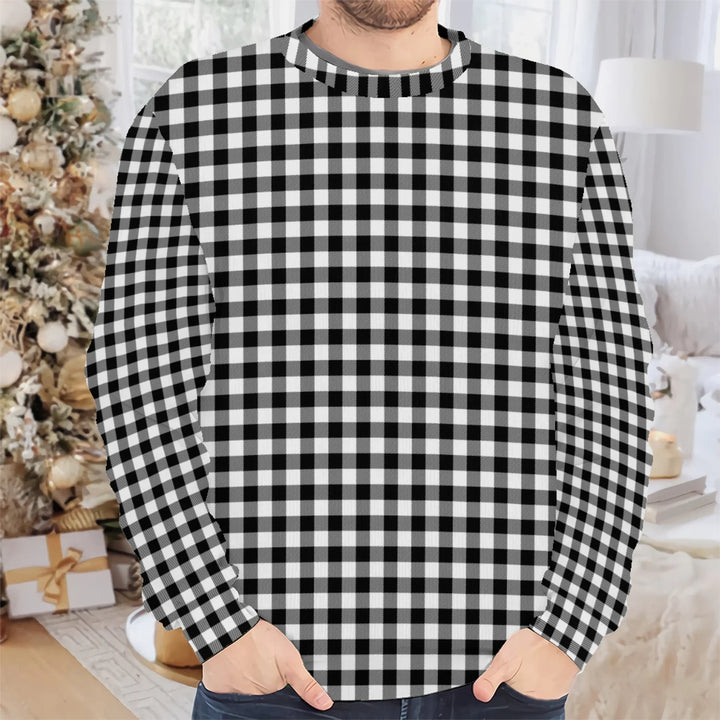 Custom Gingham Knit Sweater and Cardigan in multiple sizes for adults, kids, and babies – personalized knitwear design-ARTFULANE