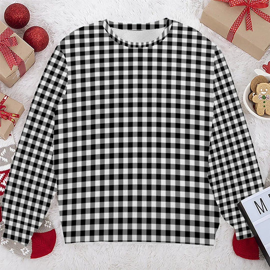 Custom Gingham Knit Sweater and Cardigan in multiple sizes for adults, kids, and babies – personalized knitwear design-ARTFULANE