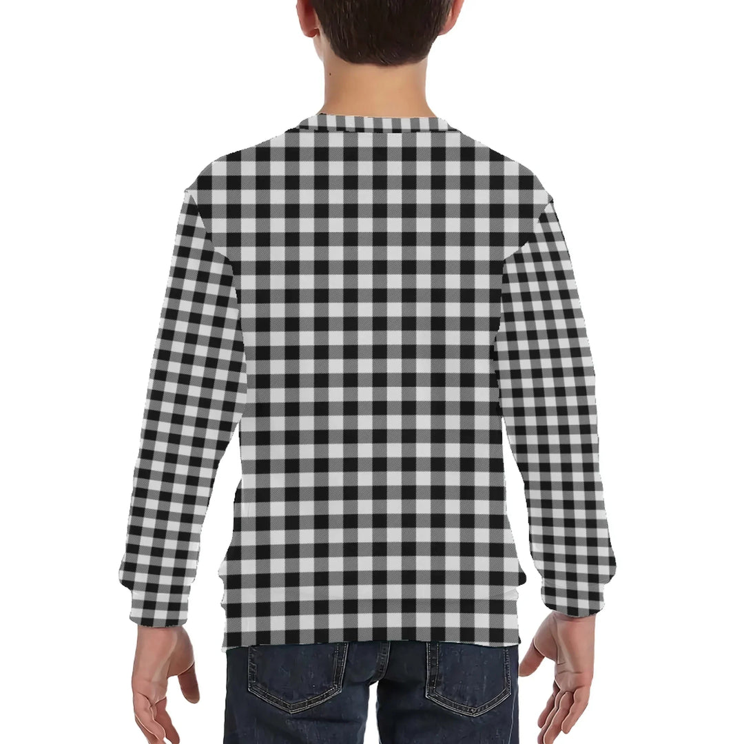 Custom Gingham Knit Sweater and Cardigan in multiple sizes for adults, kids, and babies – personalized knitwear design-ARTFULANE
