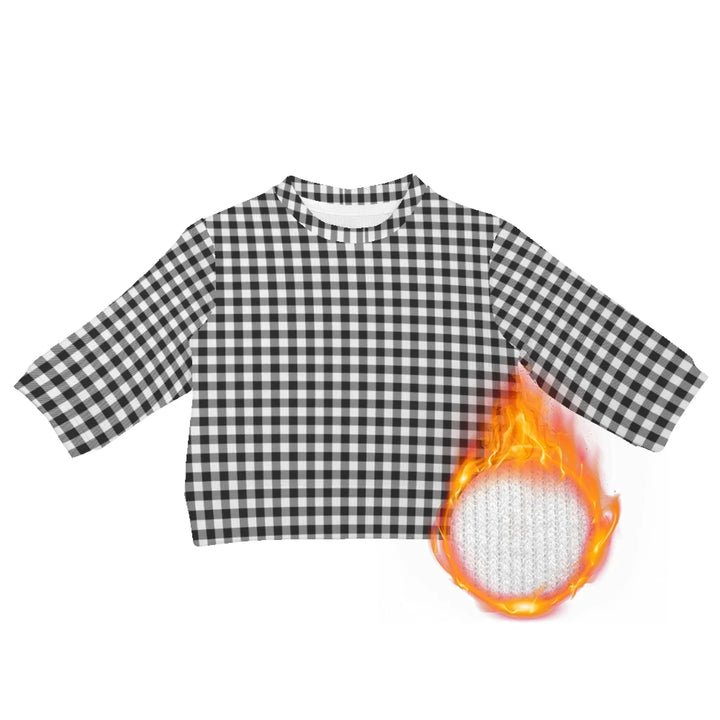 Custom Gingham Knit Sweater and Cardigan in multiple sizes for adults, kids, and babies – personalized knitwear design-ARTFULANE