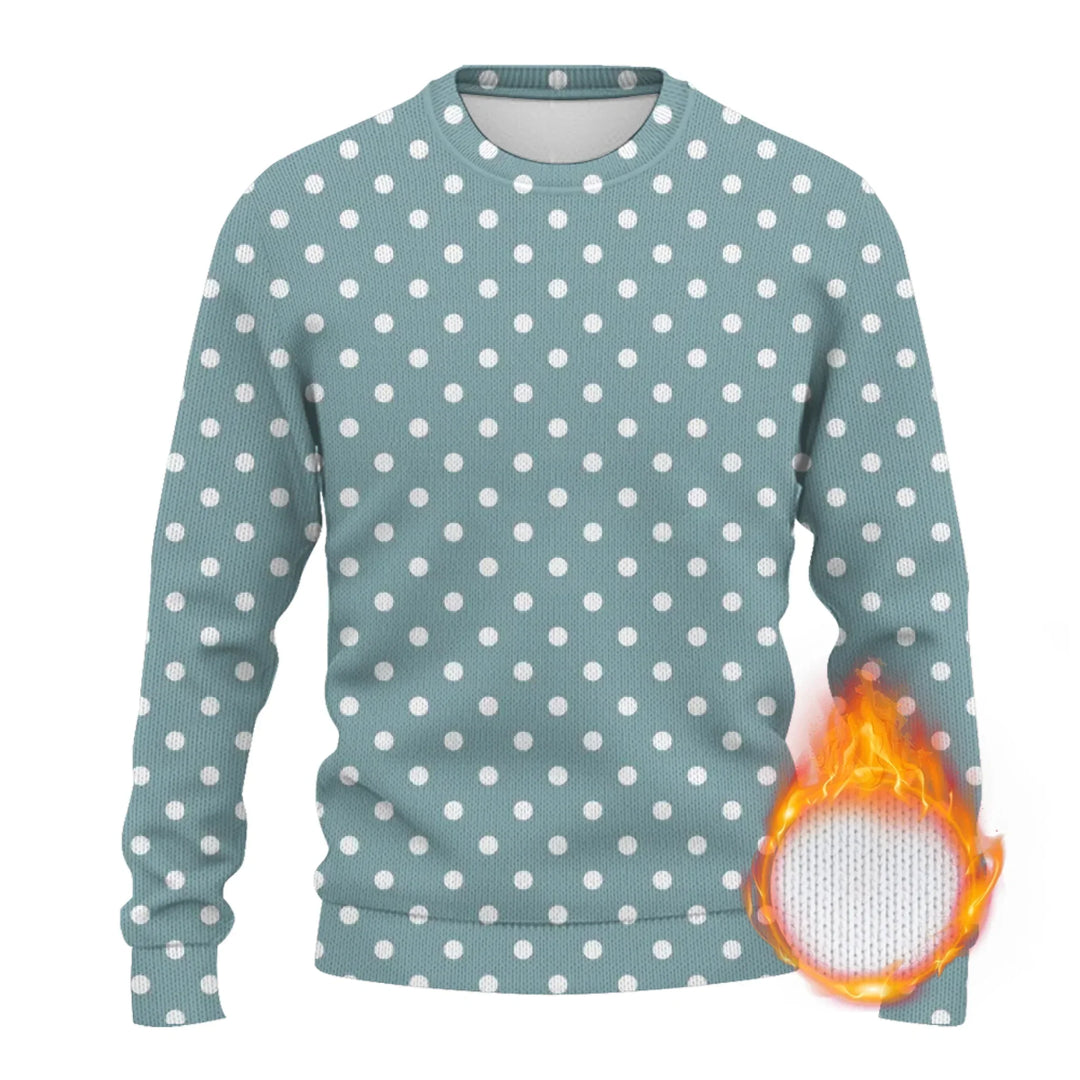 Custom Boho Polka Dots Knit Sweater and Cardigan in multiple sizes for adults, kids, and babies – personalized knitwear design-ARTFULANE