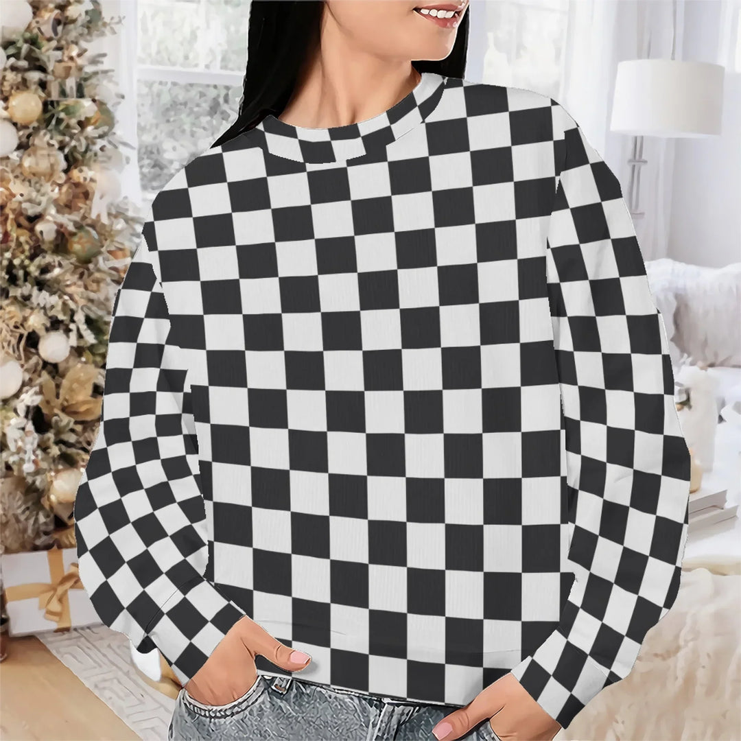 Custom Retro Groovy Knit Sweater and Cardigan in multiple sizes for adults, kids, and babies – personalized knitwear design-ARTFULANE