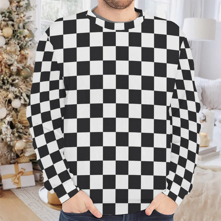 Custom Retro Groovy Knit Sweater and Cardigan in multiple sizes for adults, kids, and babies – personalized knitwear design-ARTFULANE