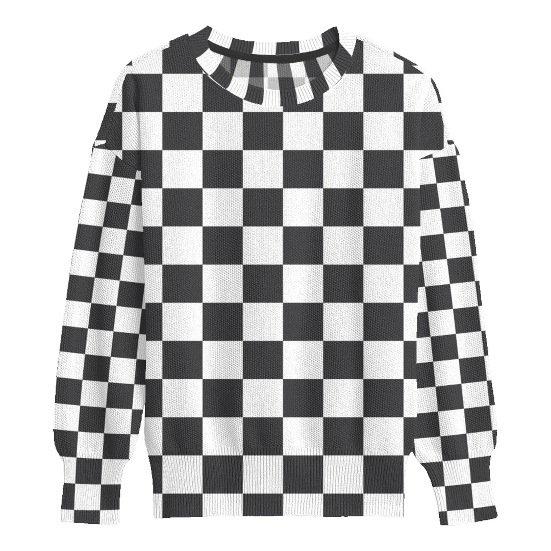 Custom Retro Groovy Knit Sweater and Cardigan in multiple sizes for adults, kids, and babies – personalized knitwear design-ARTFULANE