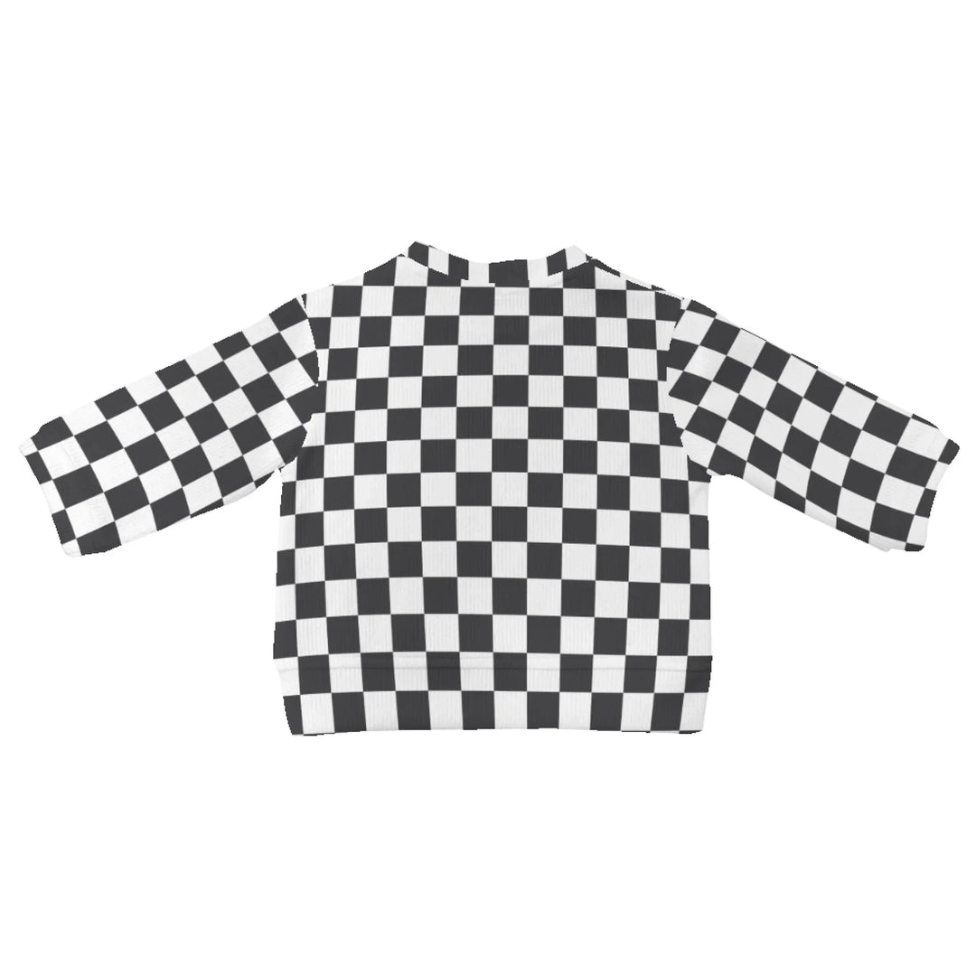 Custom Retro Groovy Knit Sweater and Cardigan in multiple sizes for adults, kids, and babies – personalized knitwear design-ARTFULANE