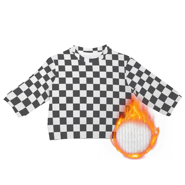 Custom Retro Groovy Knit Sweater and Cardigan in multiple sizes for adults, kids, and babies – personalized knitwear design-ARTFULANE