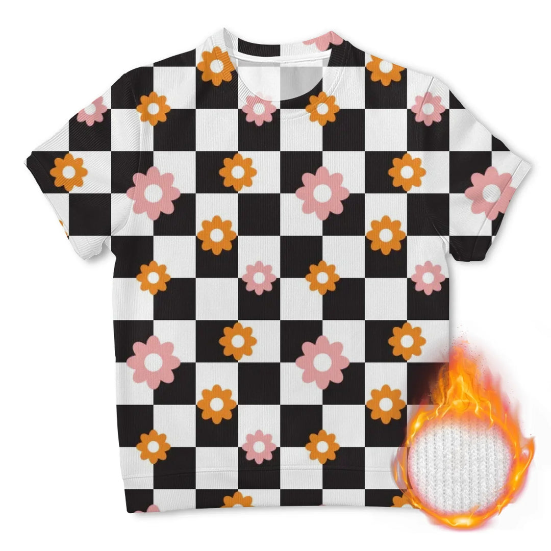 Custom Retro Groovy Knit Sweater and Cardigan in multiple sizes for adults, kids, and babies – personalized knitwear design-ARTFULANE