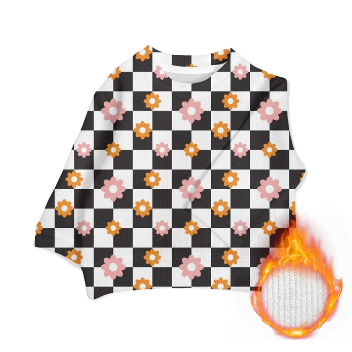 Custom Retro Groovy Knit Sweater and Cardigan in multiple sizes for adults, kids, and babies – personalized knitwear design-ARTFULANE