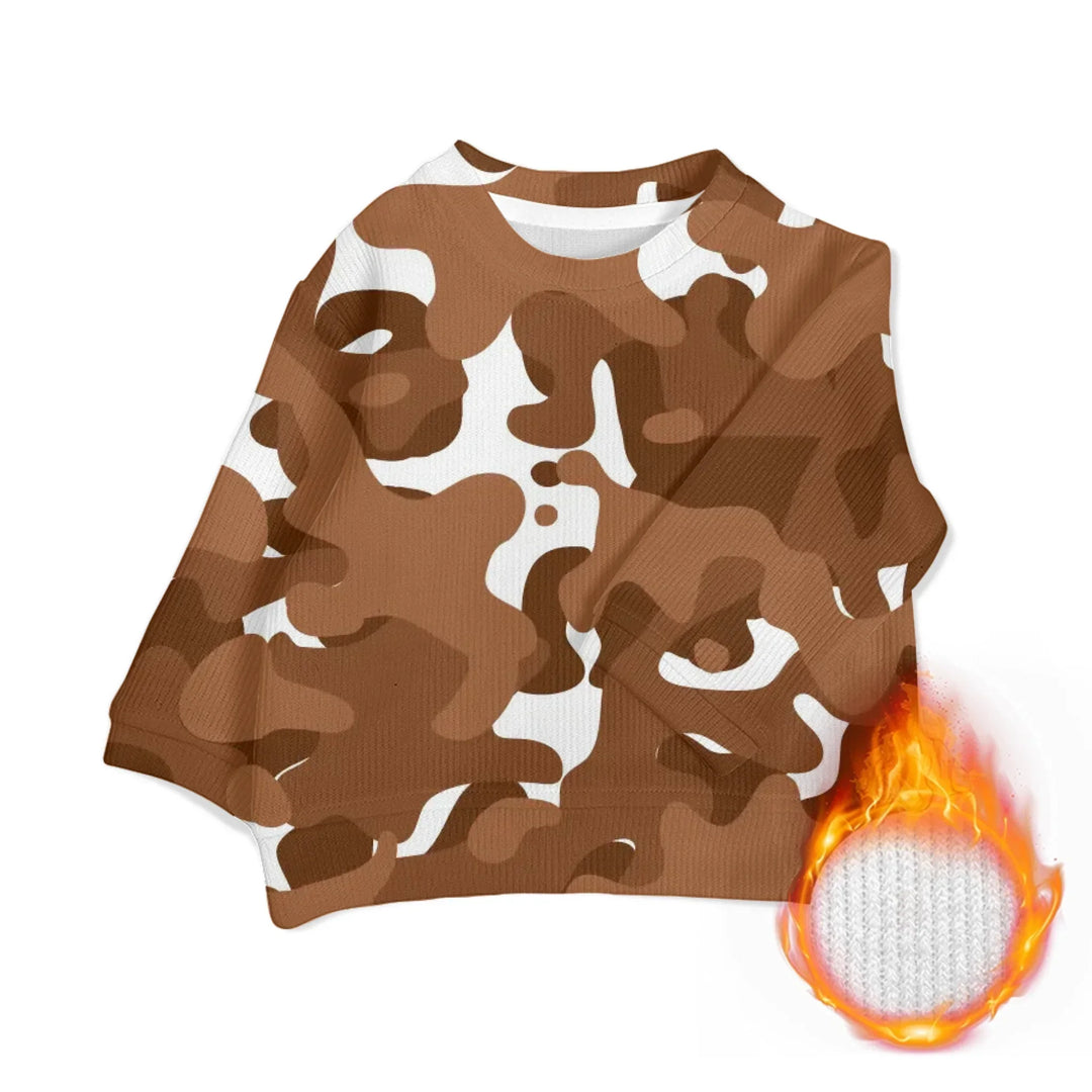 Custom Blue Toile Baby Wool Sweater - ARTFULANE