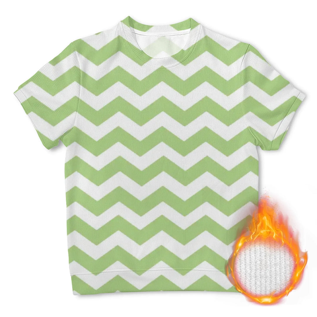 Custom Blue Toile short sleeve Wool Sweater - ARTFULANE