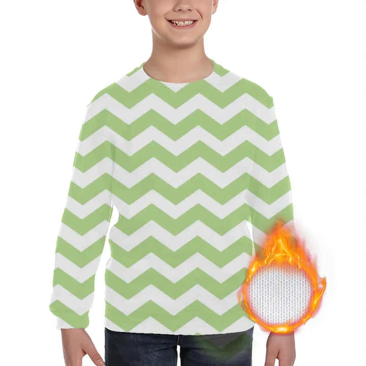 Custom Blue Toile kids Wool Sweater - ARTFULANE