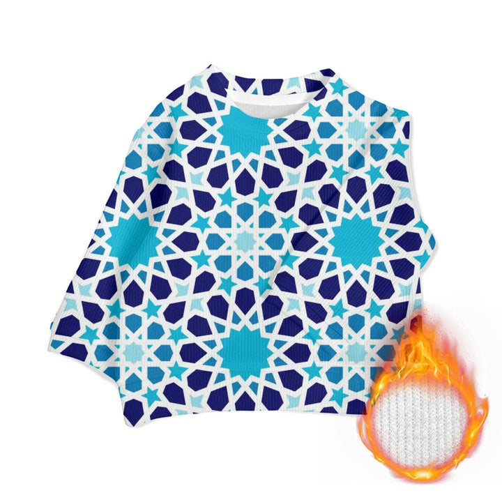 Custom Blue Toile Baby Wool Sweater - ARTFULANE