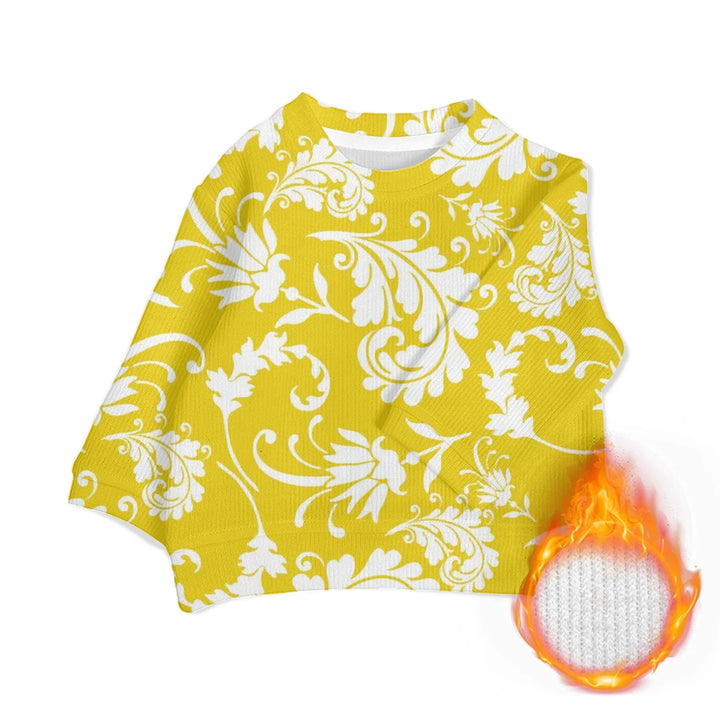 Custom Blue Toile Baby Wool Sweater - ARTFULANE