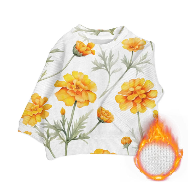 Custom Blue Toile Baby Wool Sweater - ARTFULANE