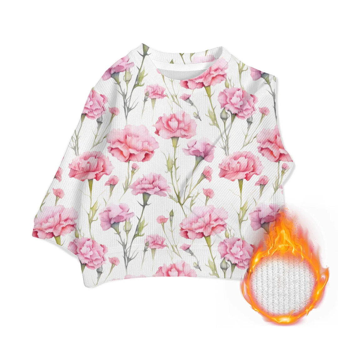 Custom Blue Toile Baby Wool Sweater - ARTFULANE