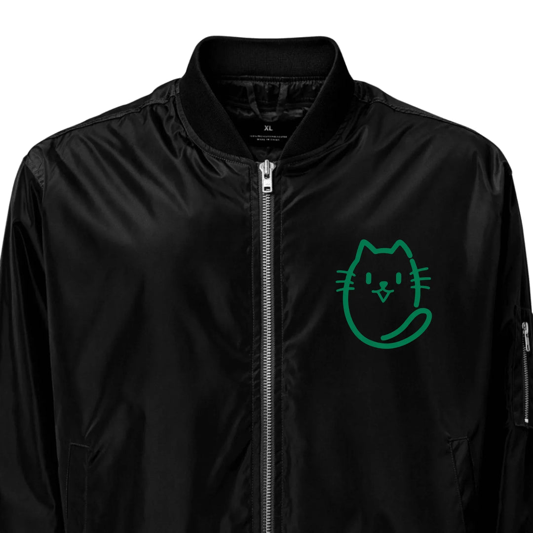 Chaqueta personalizada con inicial de gato bordada