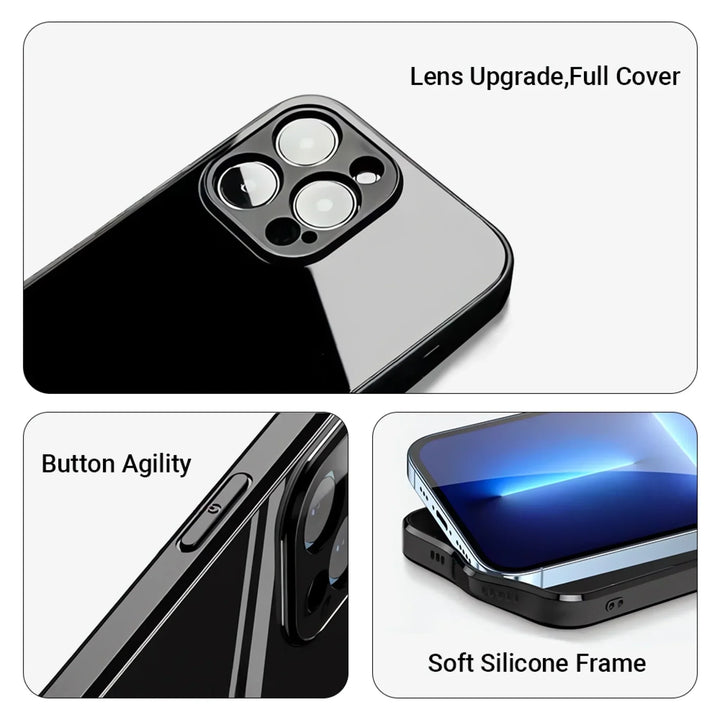 Custom Birth Flowers Glass Phone Case