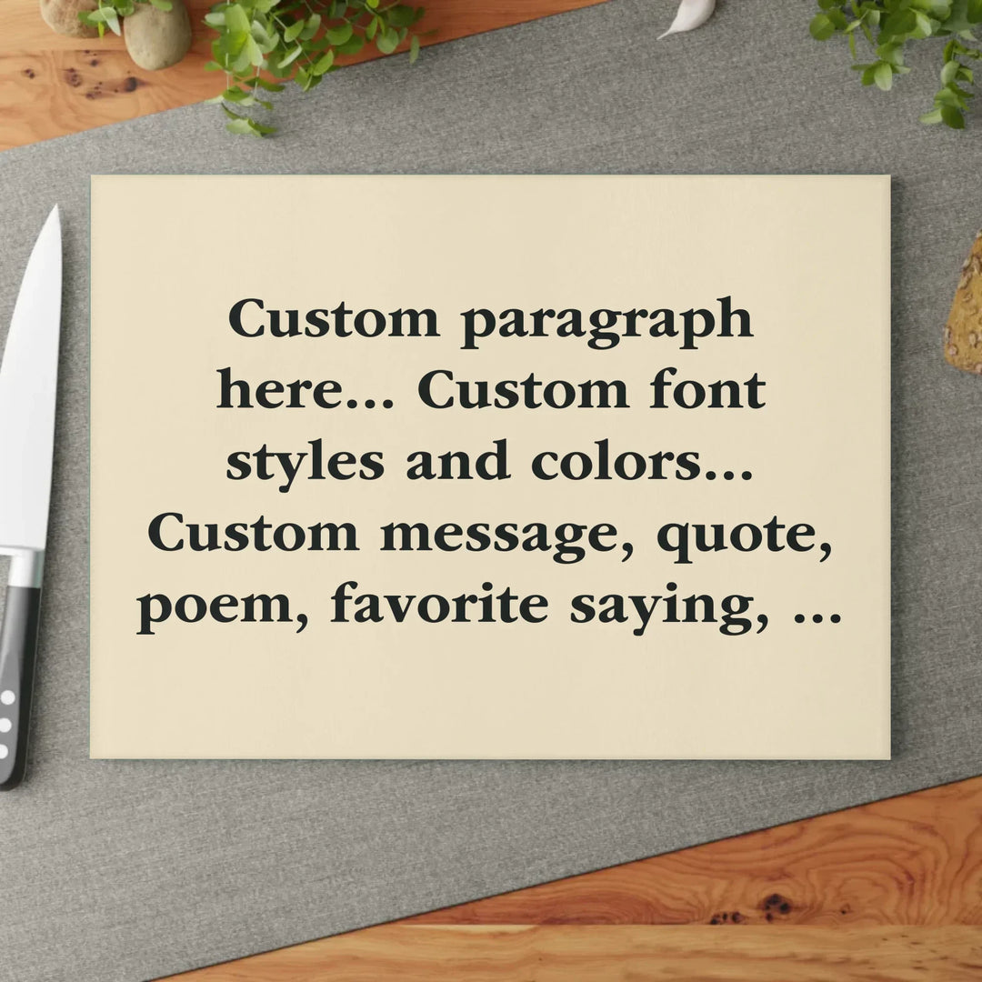 glass cutting board Context flat