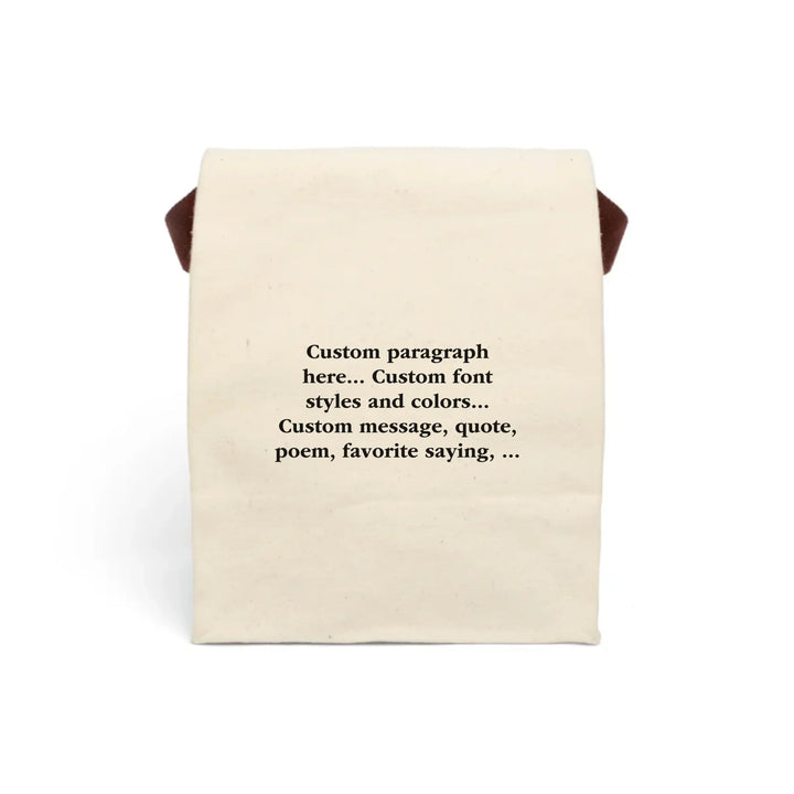 CANVAS LUNCH BAG FRONT