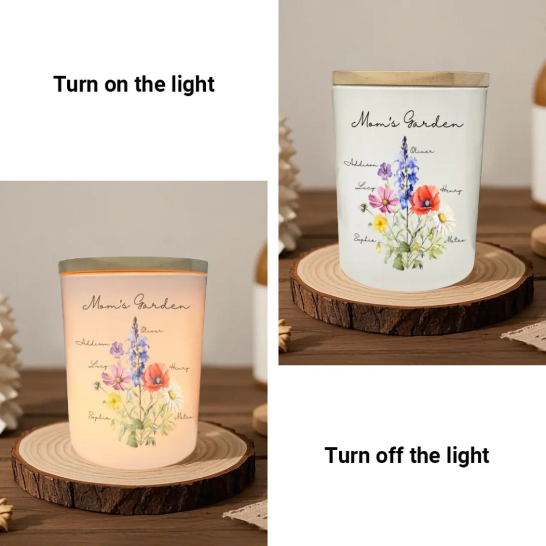 Custom-Birth-Month-Flower-Bouquet-White-Glass-Jar-With-LED-Candle-on-and-off-artfulane