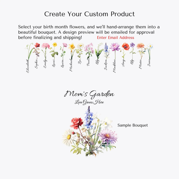 Create-Your-Own-Custom-Watercolor-Birth-Month-Flower-Bouquet-Acrylic-Square-LED-Sign-artfulane 
