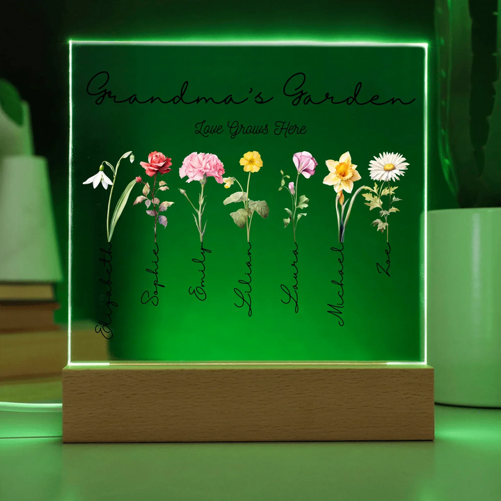 Acrylic Square with LED Base 7