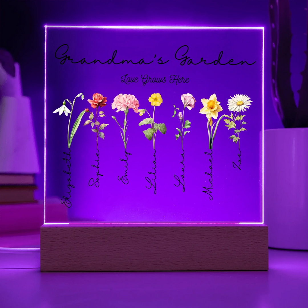 Acrylic Square with LED Base 8