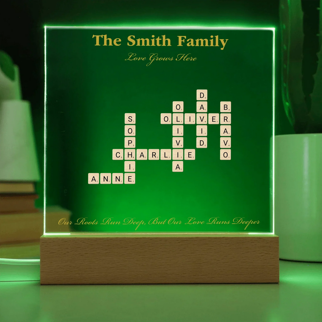 Acrylic Square with LED Base 7