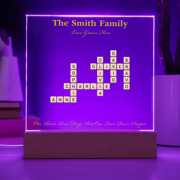 Acrylic Square with LED Base 8