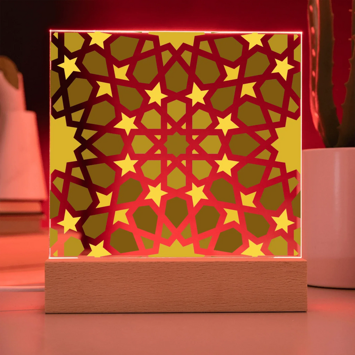 Acrylic Square with LED Base 9