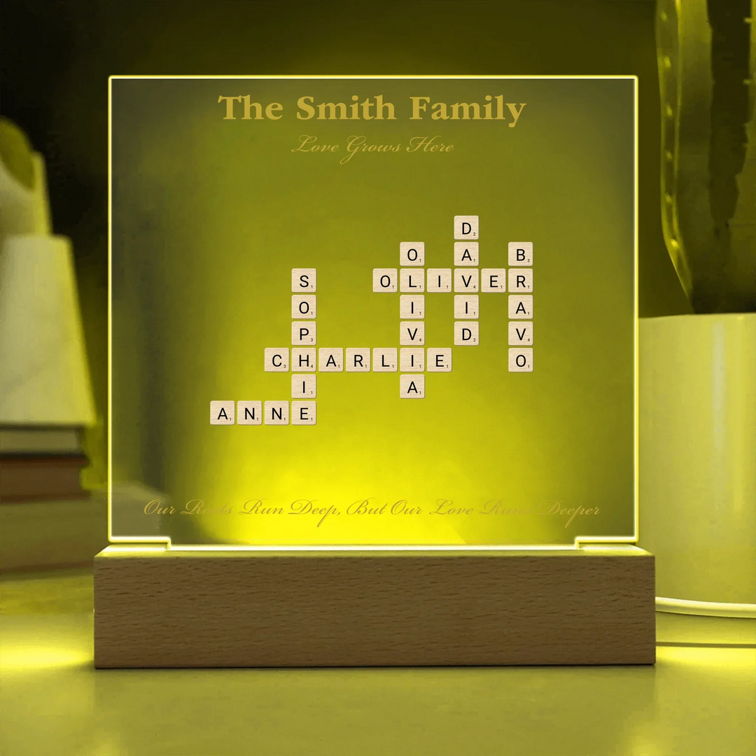 Acrylic Square with LED Base 13