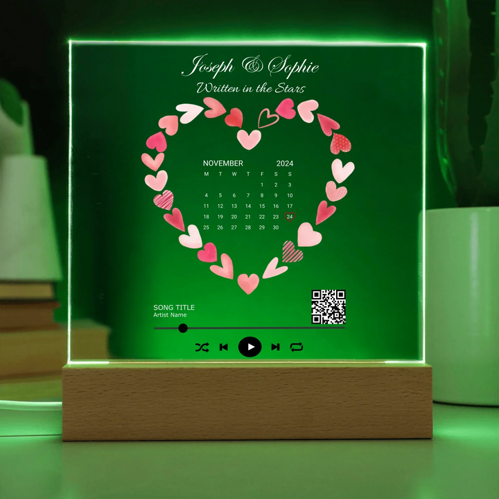 Acrylic Square with LED Base 7