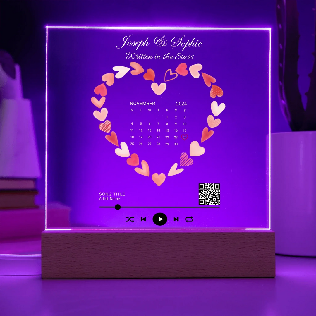 Acrylic Square with LED Base 8